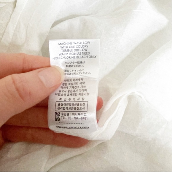 Nellystella ELINA Dress Bright White Size 3 Cotton Midi Lace Ruffle Embroidered - Picture 6 of 8